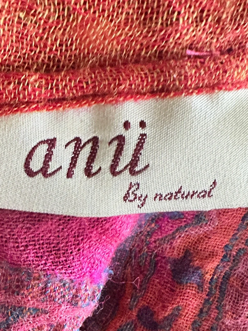 Anu Multicolor Wool Jacket Art to Wear Boho size XL